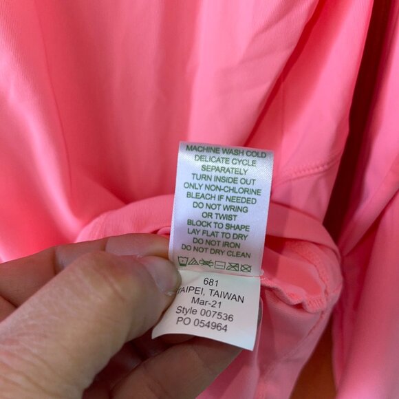 Lilly Pulitzer Womens Top Size Medium Orange Renay Punch Luxletic Rash Guard New - Picture 6 of 8